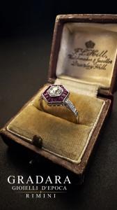 Anello  con  Rubino  e  Diamanti 